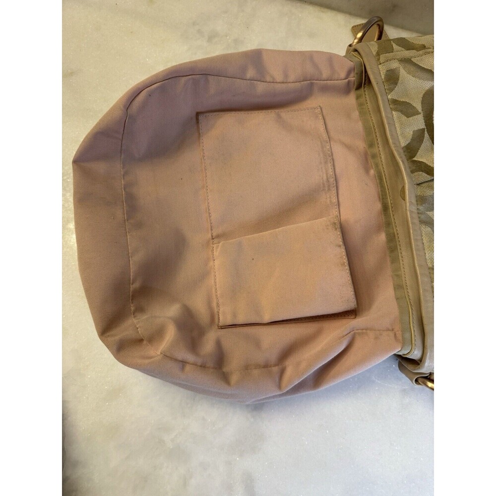 COACH Op Art Parker Beige Signature Sateen Canvas & Leather Shoulder Bag 13427 - Picture 11 of 15